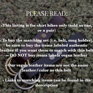 Leather Skirt Hikes for Renaissance Medieval Belts (Belt NOT Included) image 3