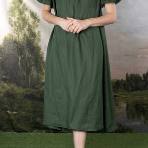 Green Linen Renaissance Chemise Blouse or Dress Renaissance Dress ...