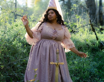 Lavender Satin Corset Dress | Renaissance Fairy or Princess Costume