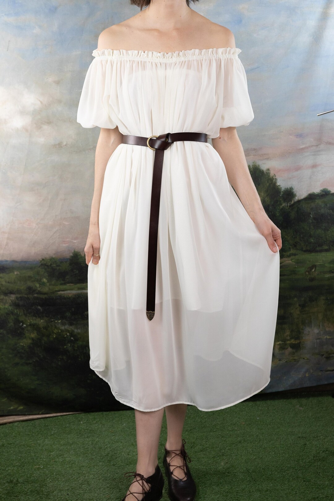 ivory chiffon blouse