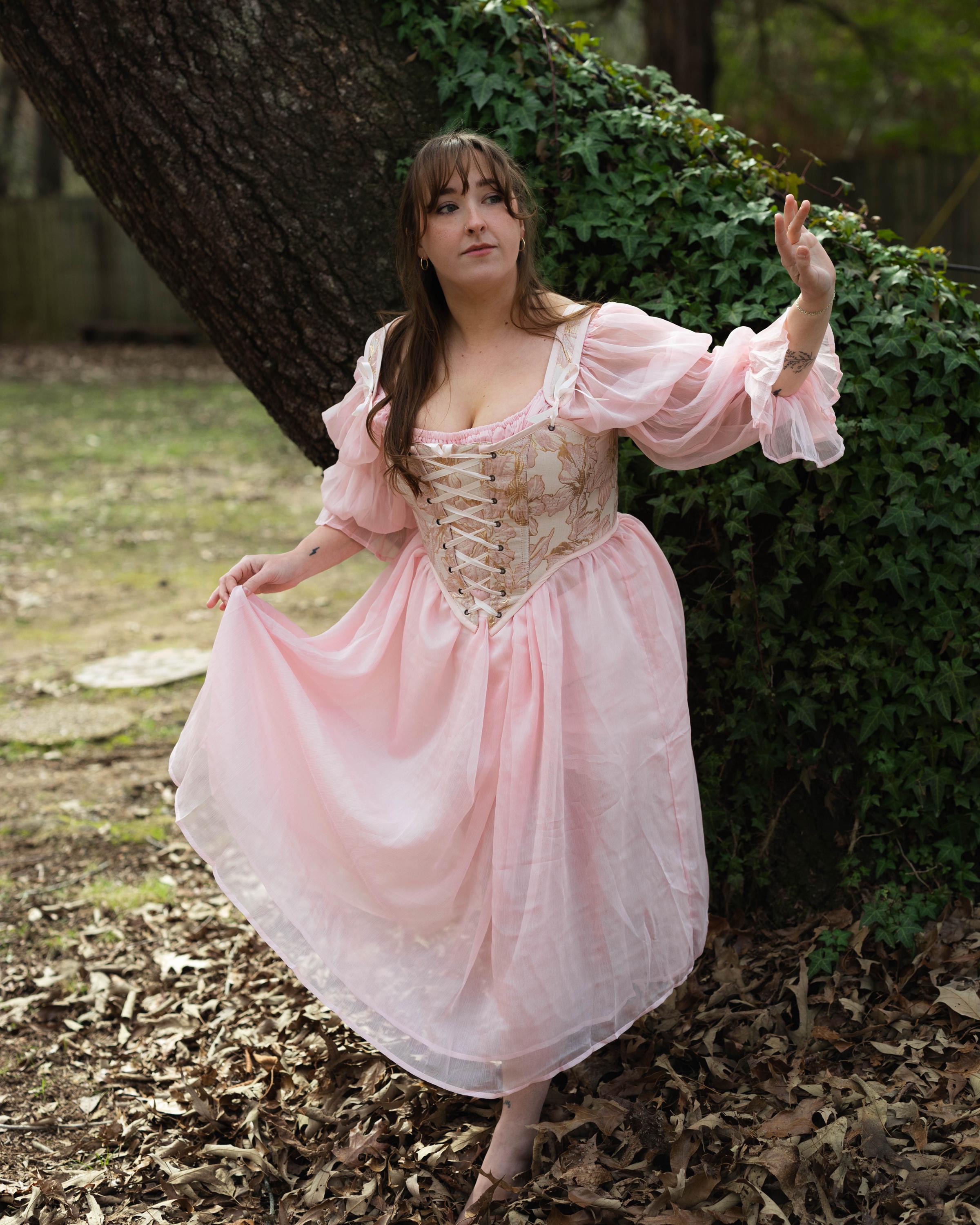 green emerald velvet dress Fairy Princess Style Pink Off-Shoulder Prom Dress Plus Size Custom Made / Pink main image 0