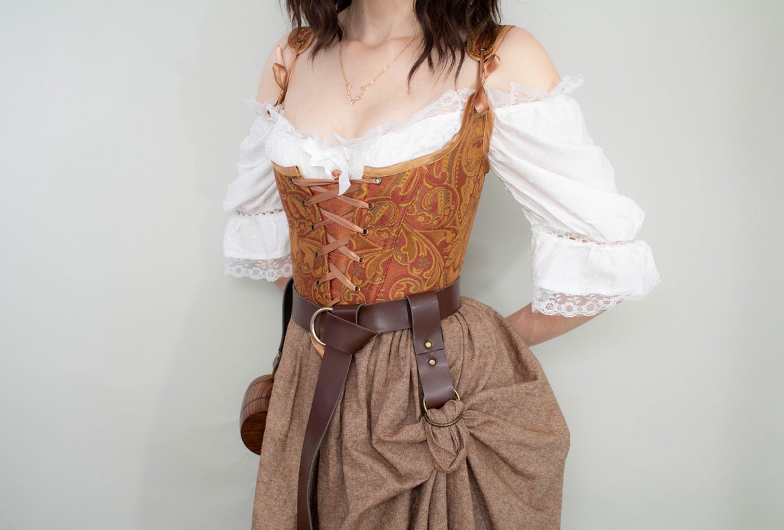 Aazon.co: QuneusHot 2Pcs Renaissance Skirt Hikes Edieval Waistband