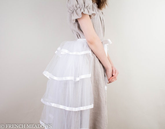 Victorian Bustle Pad Ruffled Bustle Skirt Ruffled Petticoat 19th