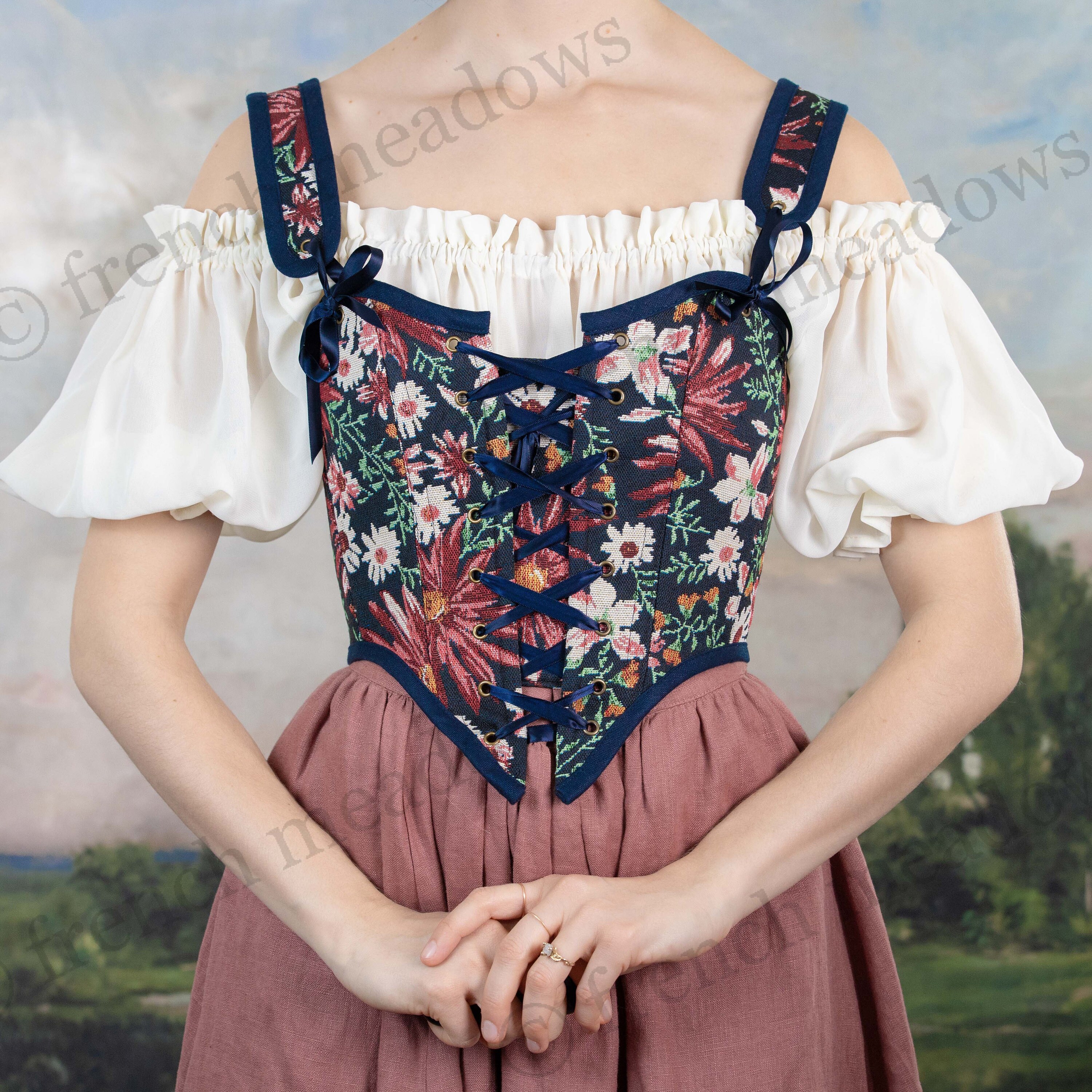 Philosophy Embroidered Poplin 4 Fastener Corset Final draping assignment — 5th Semester ✔️ ? …Structured  main image 2