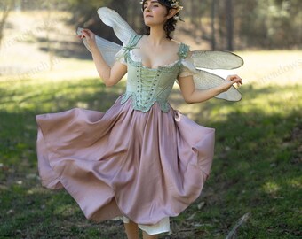 sachin and babi light blue dress Flutter Fairy Dress  French Meadows