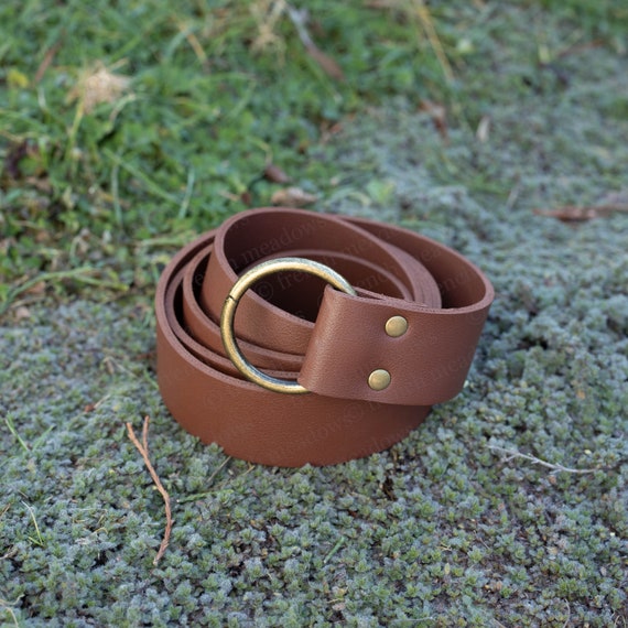 Medieval Pirate Viking Belt, Renaissance Belt, Festival LARP Vegan Leather Belt, Medieval Cosplay Viking Costume