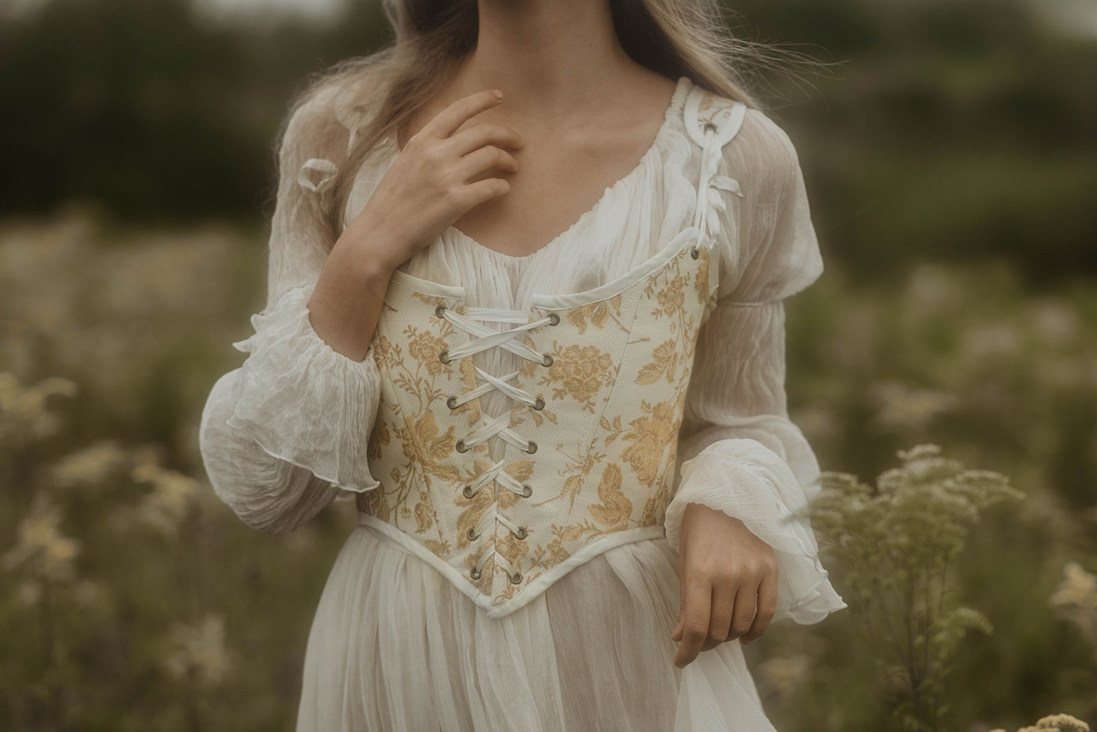 bustier peasant top