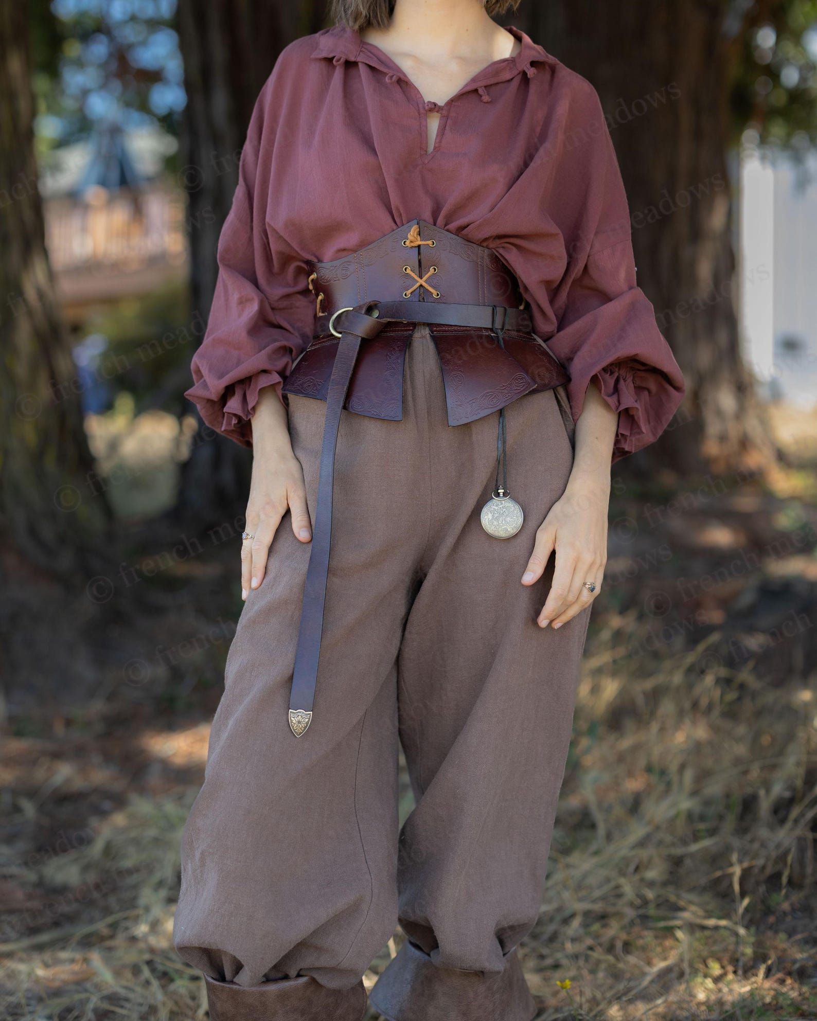 Rust Pirate Shirt | Orange Red Oversized Vampire Unisex Cotton Cosplay ...