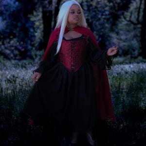 Vestido renacentista de gasa negra con mangas abullonadas / Blusa pirata con hombros descubiertos, estilo bruja, vampiro, gótico etéreo, hada oscura, tallas grandes imagen 15