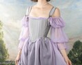 Lilac Chiffon Renaissance Dress | Light Purple Lavender Sheer Dress Fairy Dress Wedding Chemise Ethereal Whimsical Gown Plus Size See-Thru