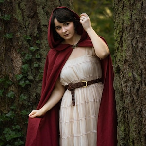 open lace back dress Little Red Riding Hood Sexy Womens Halloween Costume Set