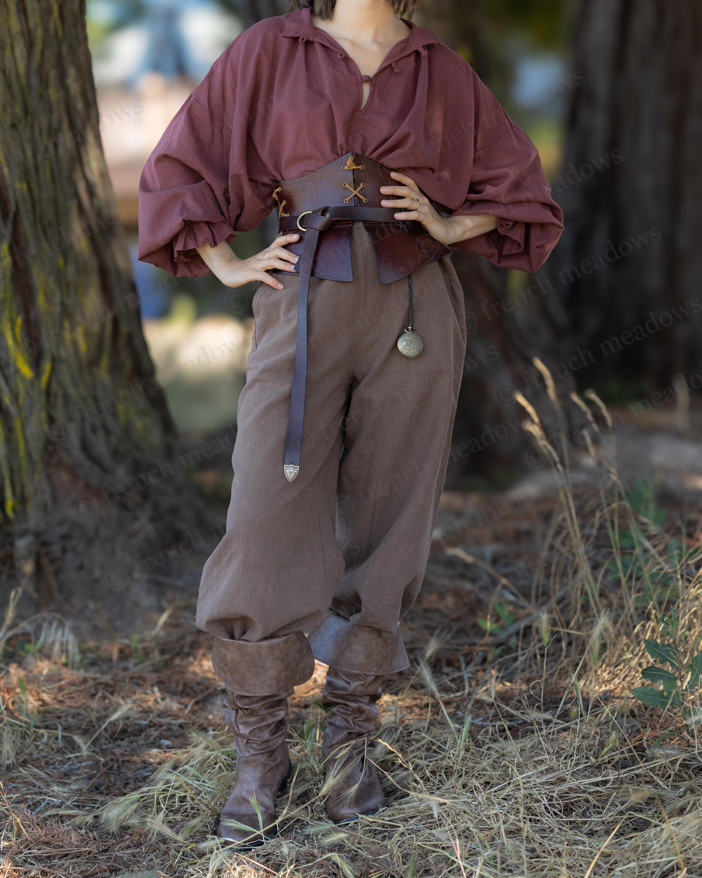 【公式完売】VELOUR VEIL PIRATE SHIRT Rust Pirate Shirt | Orange Red Oversized Vampire Unisex Cotton