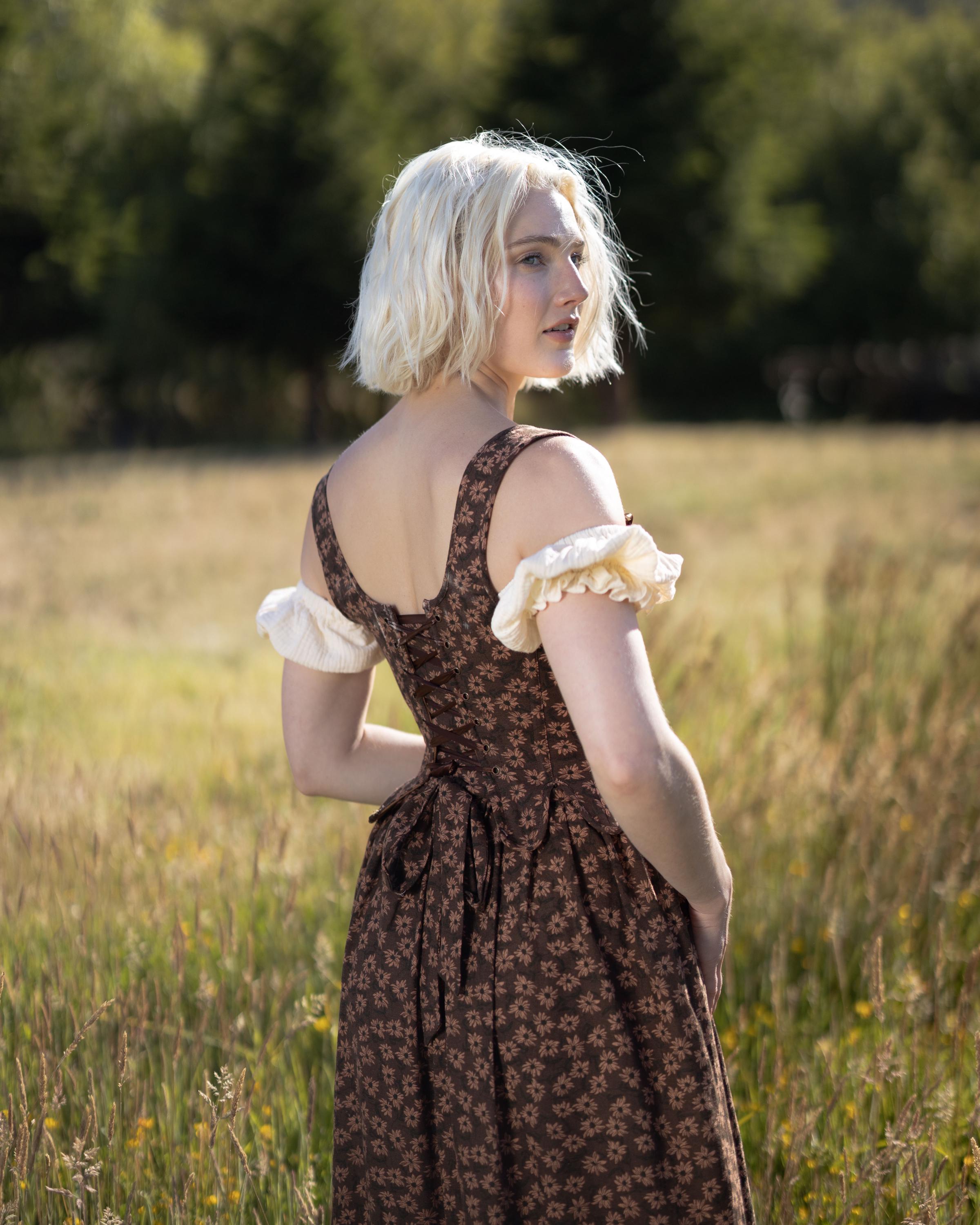 white christmas dresses Lace Cottagecore Milkmaid Strap Corset Dress main image 0