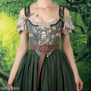 Medieval Faux Leather Ring Belt - LARP Renaissance Costume Accessory (Unisex)