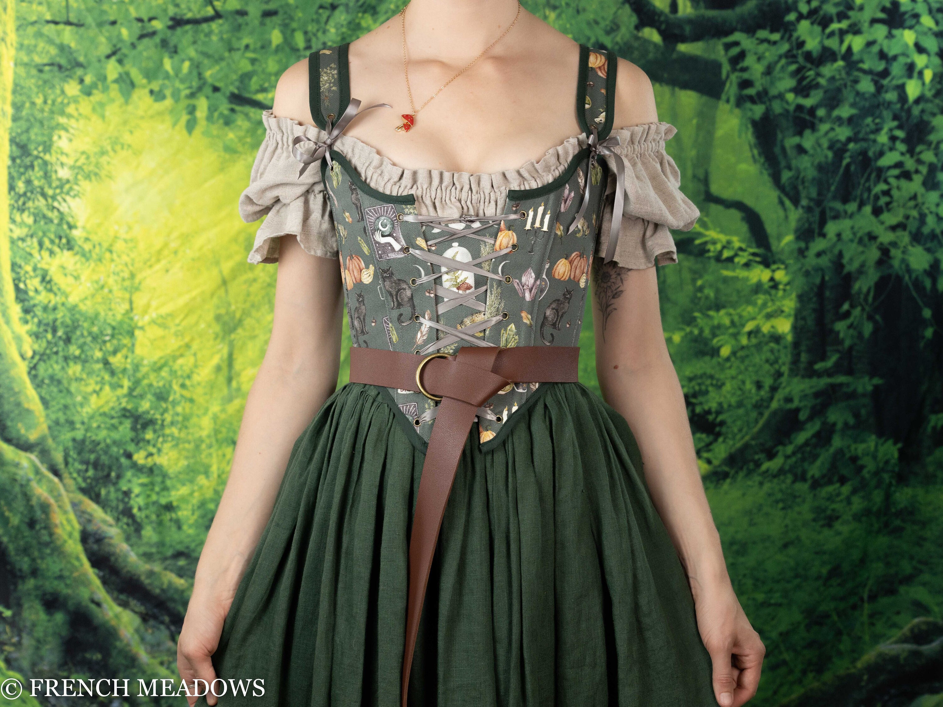 Cintura medievale rinascimentale in pelle, colore verde ⚔️ Negozio