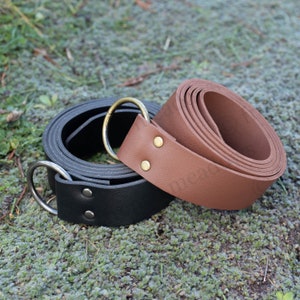 Vegan Leder Renaissance Gürtel | Mittelalter Cosplay Wikinger Kostüm Faire Festival LARP Hobbit Pirat Dress Up O Ring Schleife Elfen Bogenschütze Ren Faire