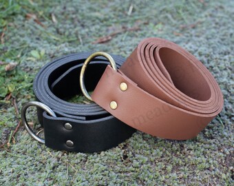 3pcs Brown Medieval Knight PU Leather Wide Waist Belt & Leather Wrist Guards Set, Renaissance