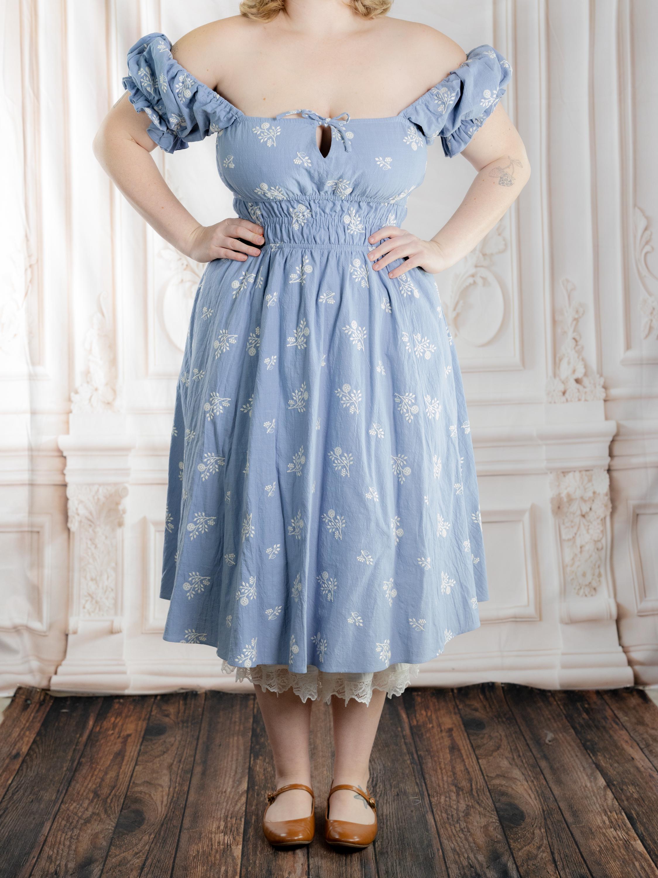 milkmaid dress cottagecore Skyraze Off White Summer Modest Holiday Picnic Women's Solid Midi Slip Dress ,Cottagecore Milkmaid French Style,Retro Vintage Vacation Outfits