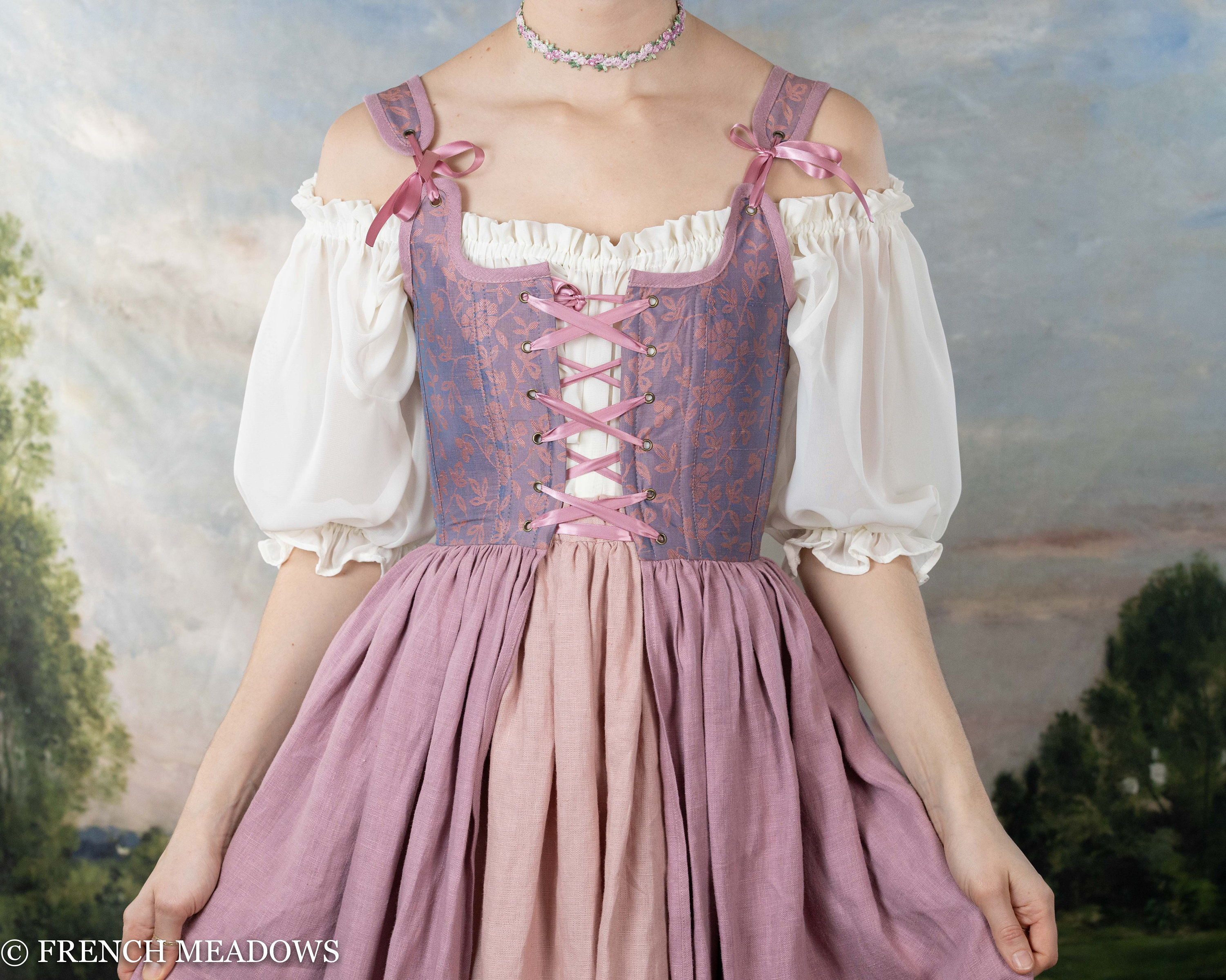 purple renaissance dress with corset Purple Satin Corset