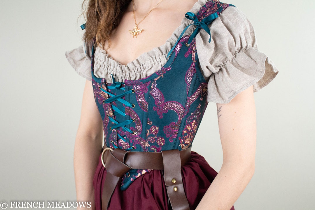 READY TO SHIP Renaissance Corset Bodice Stays in Teal Pink Purple
