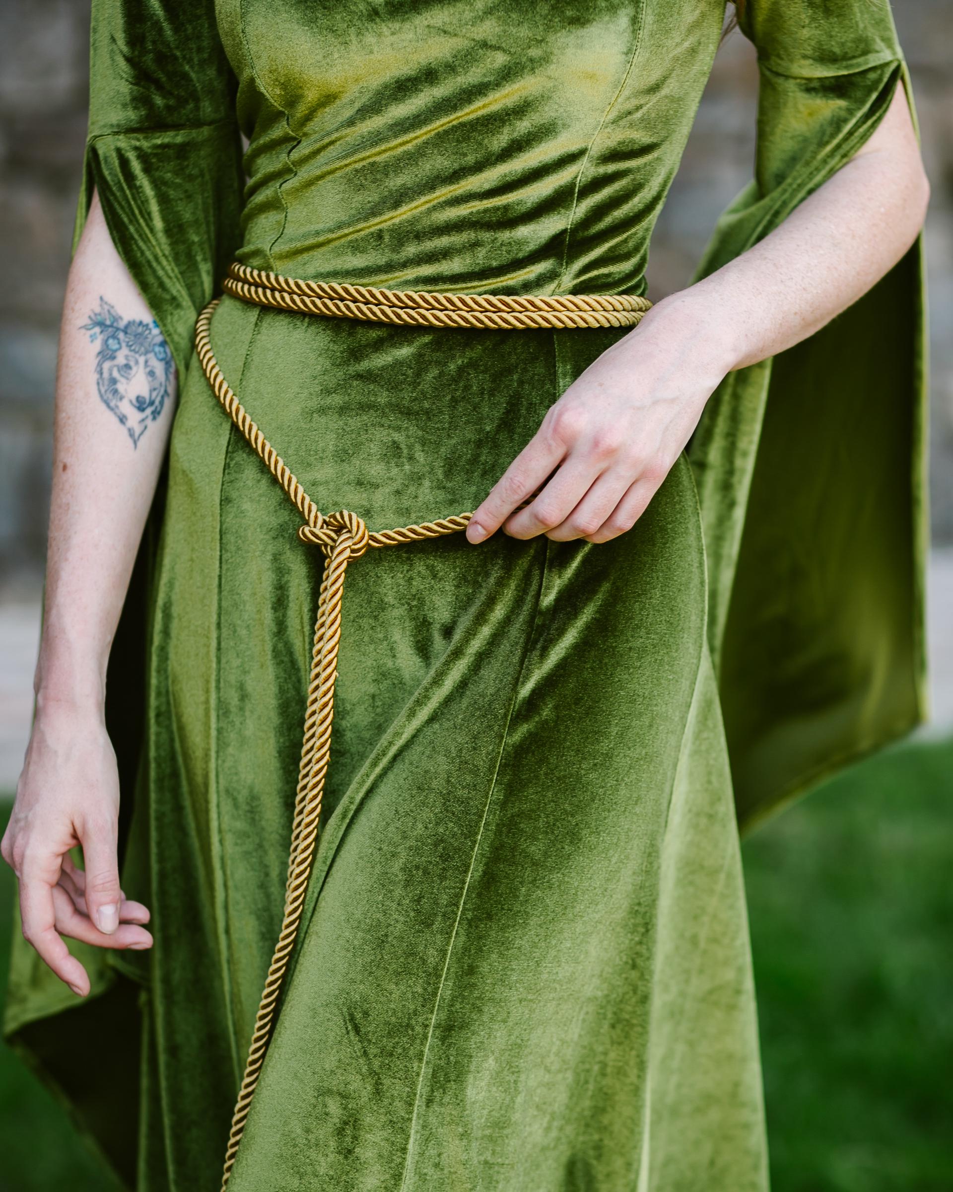 Renaissance Eave Ropes Medieval Rope Belt | Gold Twisted Cord Renaissance Belt - Etsy