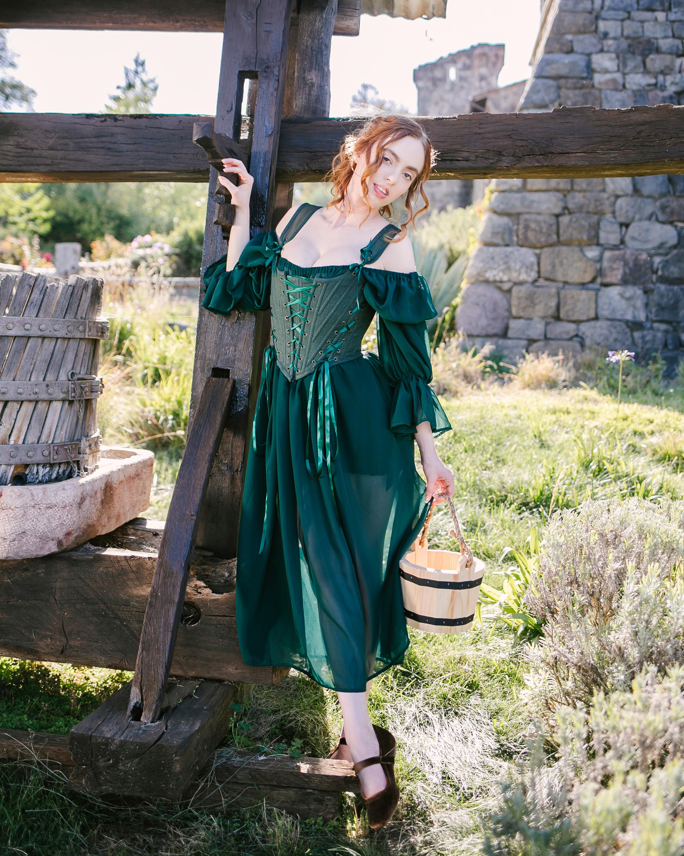 green emerald velvet dress Cowl-Neck Plus-Size Long Corset Prom Dress 7492C Olive / 16 main image 0