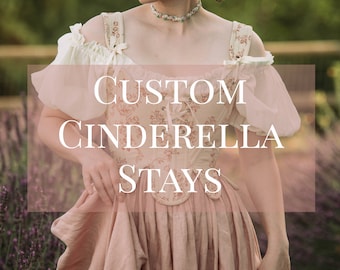Cinderella 18th Century Stays in Custom Fabric| Marie Antoinette Elizabethan Renaissance Dress Cottage Core Victorian Witch Elf