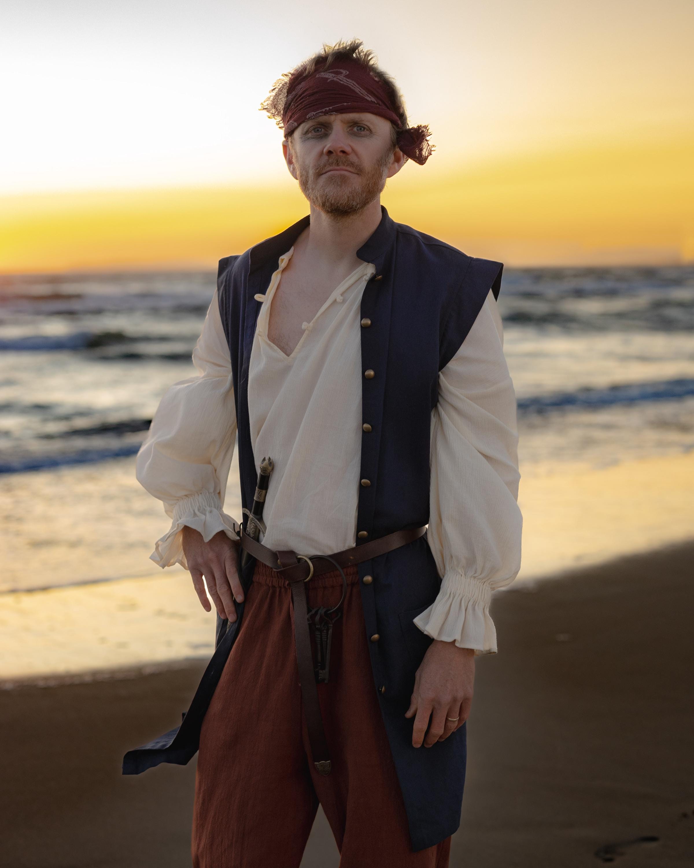 Gilet medievale da uomo, vintage, rinascimentale, con scollo a V, con lacci, con coulisse, costume da pirata, senza maniche, stile steampunk, gotico, vittoriano, in pelle scamosciata, per Halloween