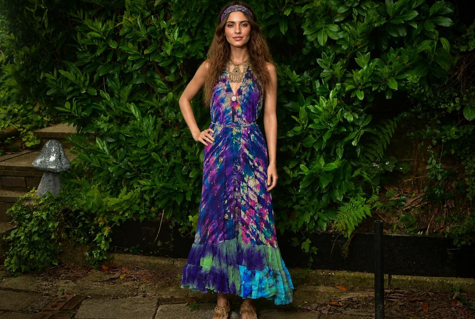 silk halter dress maxi Alicia Satin Halter Maxi Dress main image 1