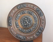 12.25 quot Antique 19th Century Ganesha Indian Hindu Silver Copper Salver