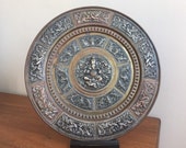 12.25 quot Antique 19th Century Ganesha Indian Hindu Silver Copper Salver