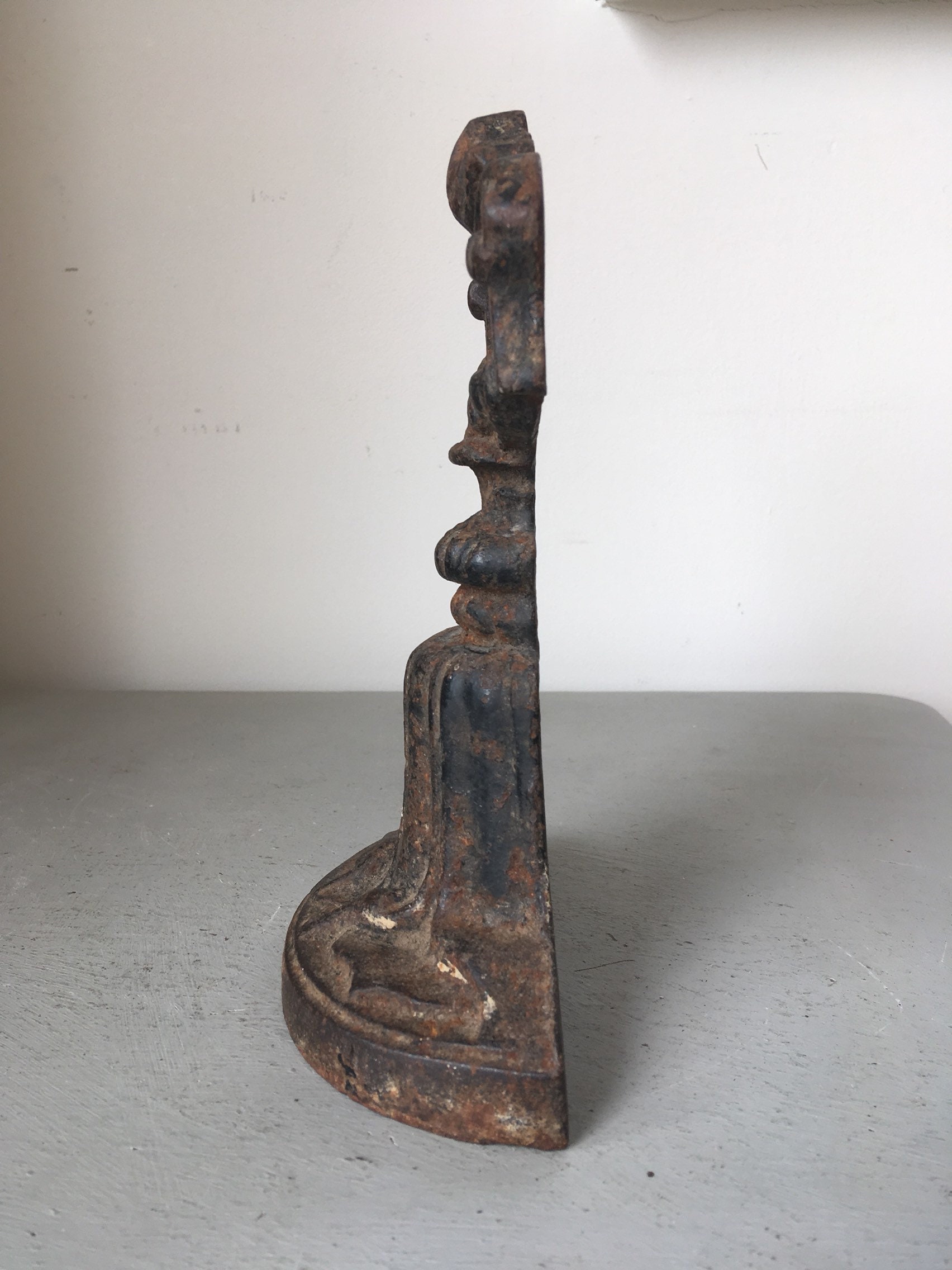 Antique Victorian Cast Iron Door Stop, Kendrick