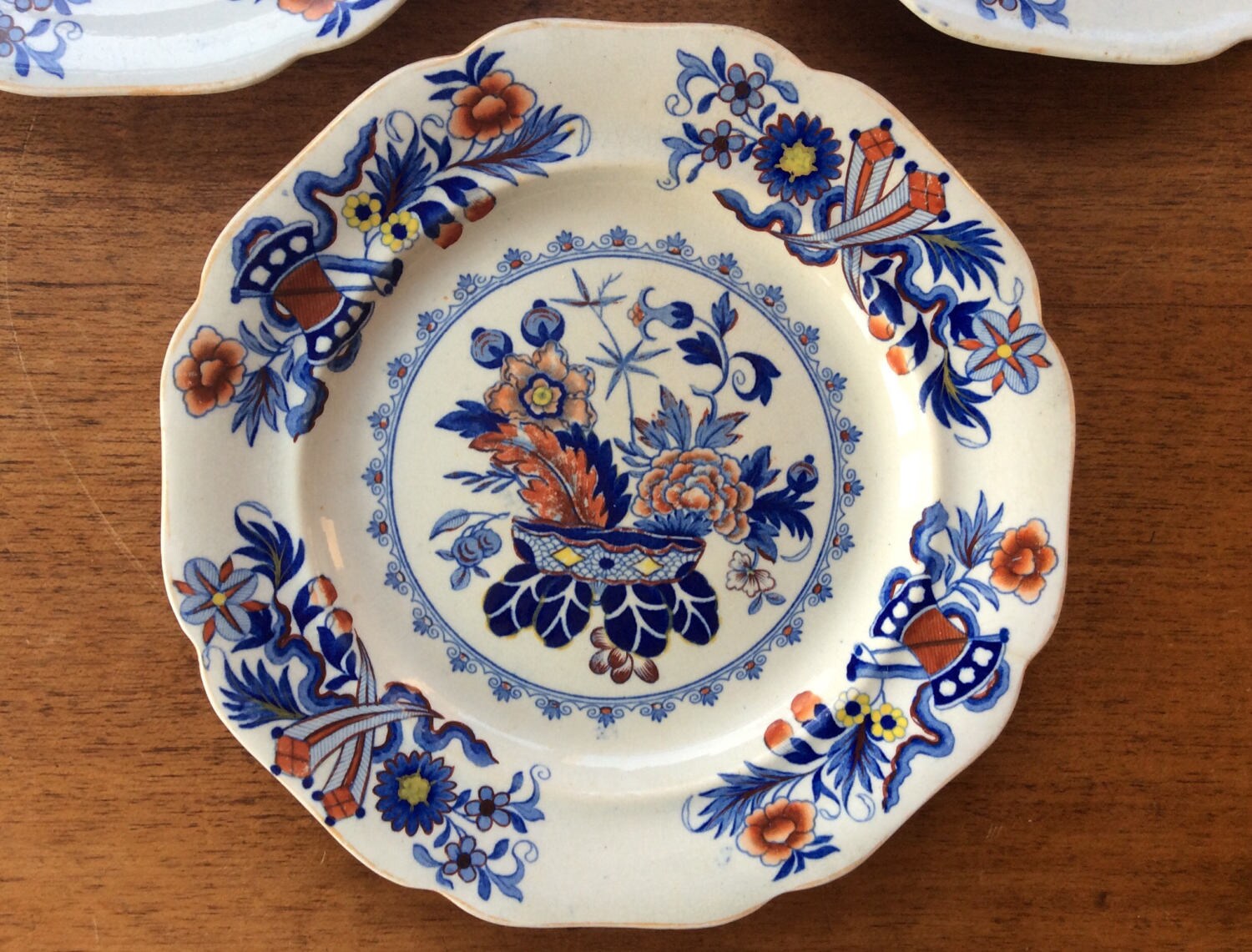 c1830 Set of 3x Early Antique IRONSTONE CHINA Japan Imari Pattern
