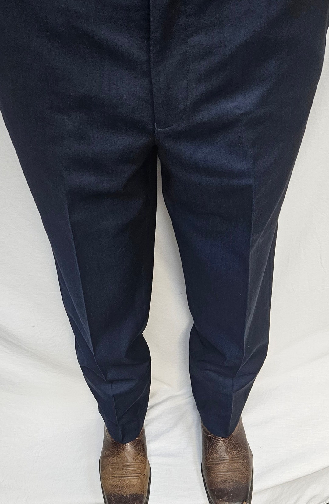 Navy Irvington Flat Front Stretch Dress Pants main image 0