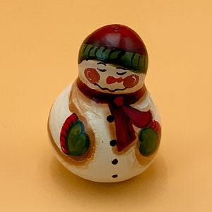 Hand Painted Snowman Gourd Art