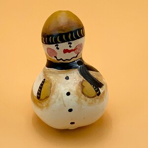 Hand Painted Snowman Gourd Art