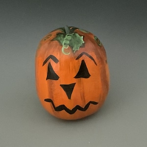 Hand Painted Halloween Pumpkin Gourd Art