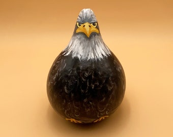 Hand-Painted Eagle Gourd Art