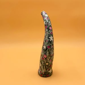 Handpainted Christmas Tree Gourd Art