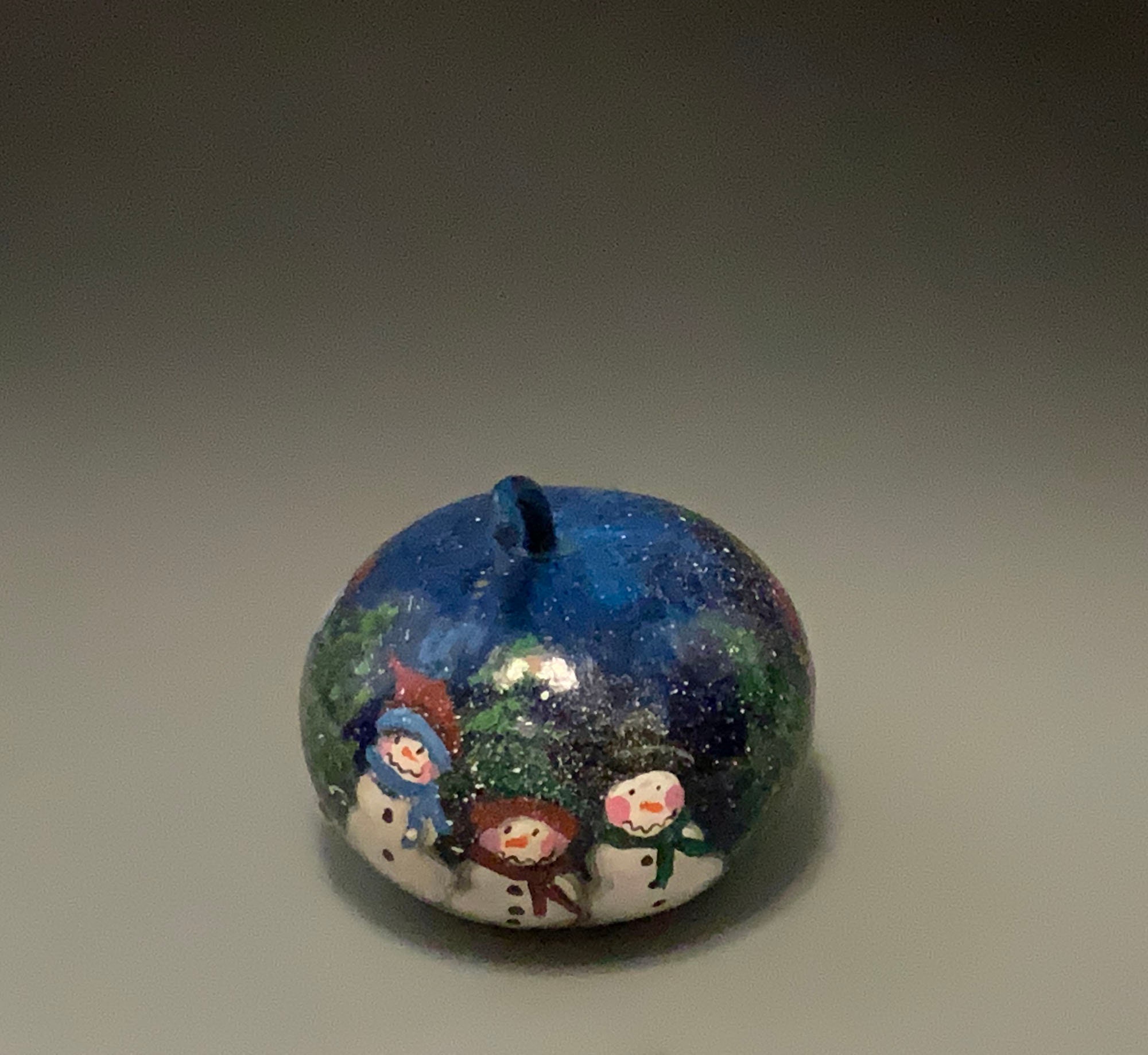 Hand Painted Snow Scene Gourd Art Etsy Sweden