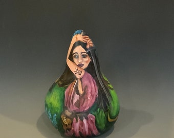 Blessings on Your Boundaries Hand Painted Gourd Art