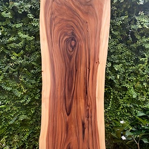 Live Edge Solid Wood Slab Tabletop – Unique Natural Hardwood Dining Table Top – Handmade Wooden Desk Surface – Rustic Farmhouse Furniture