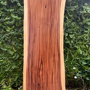 Live Edge Solid Wood Slab Tabletop – Natural Hardwood Dining Table Top – Custom Handmade Wooden Desk Surface – Rustic Farmhouse Furniture
