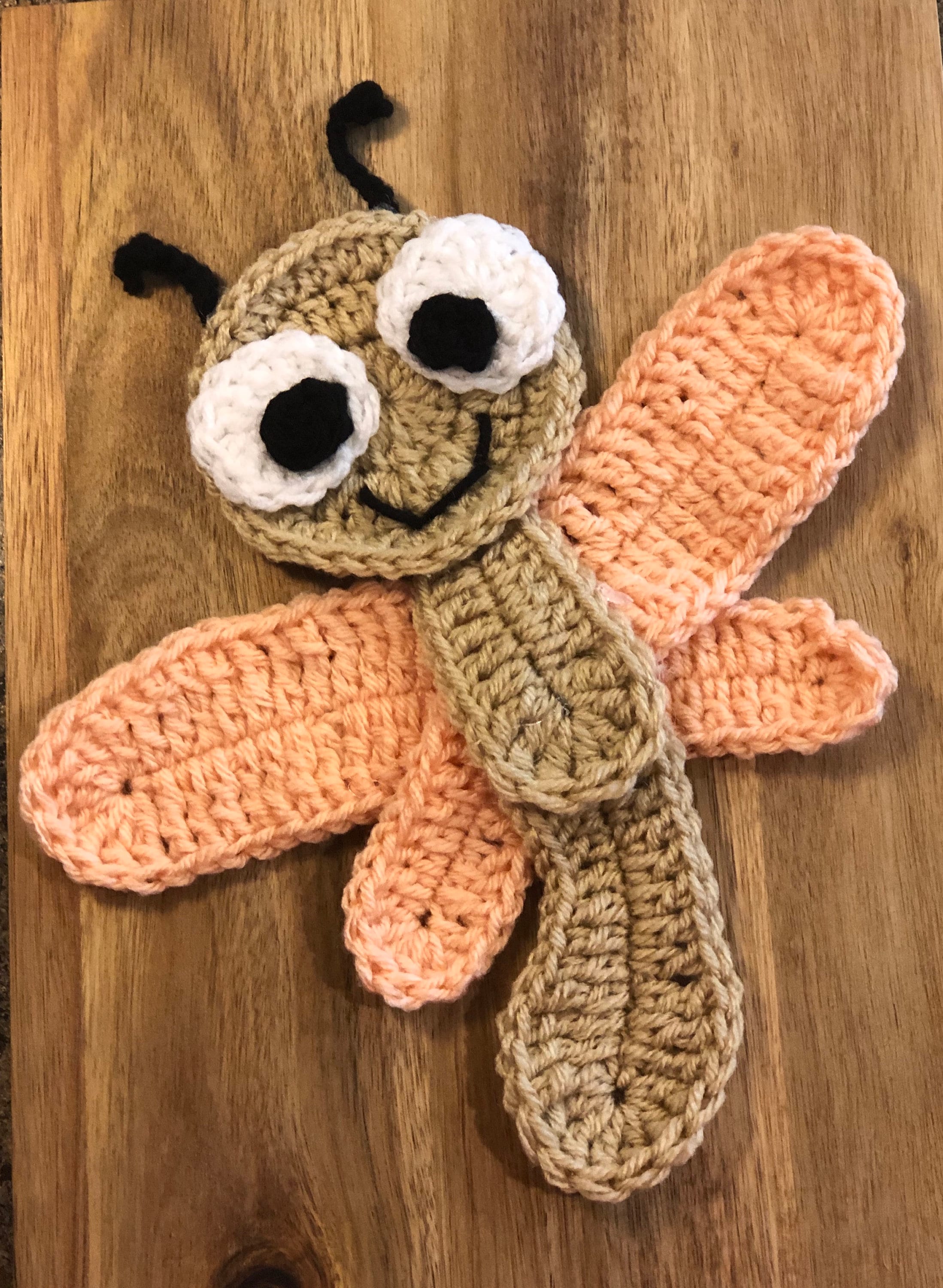 Dragonfly Appliqué Crochet Pattern Etsy