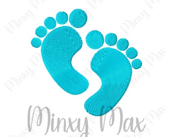 Baby Feet Solid Fill Mini Machine Embroidery Design 1x1 1.5x1.5 2x2 2.5x2.5 3x3 Small Foot tiny INSTANT DOWNLOAD