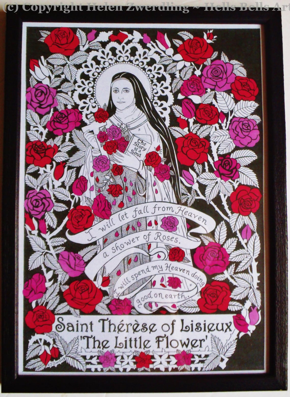 Saint Thérèse of Lisieux 'the Little Flower' ~ a High Quality, Framed ...