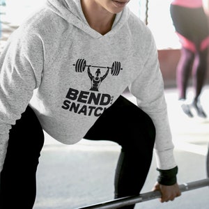 Bend and Snatch Cropped Hoodie: Women&#39;s Weightlifting Gym Sweatshirt