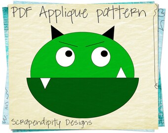 alien monster baby applique pattern space fabric template etsy