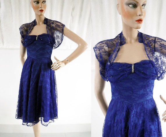 Royal blue lace bolero best sale