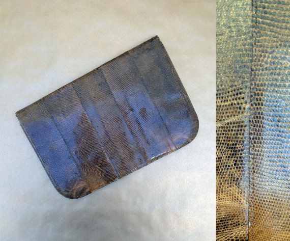 1930s-40s Deco Darling Snakeskin & Grey Leather Va